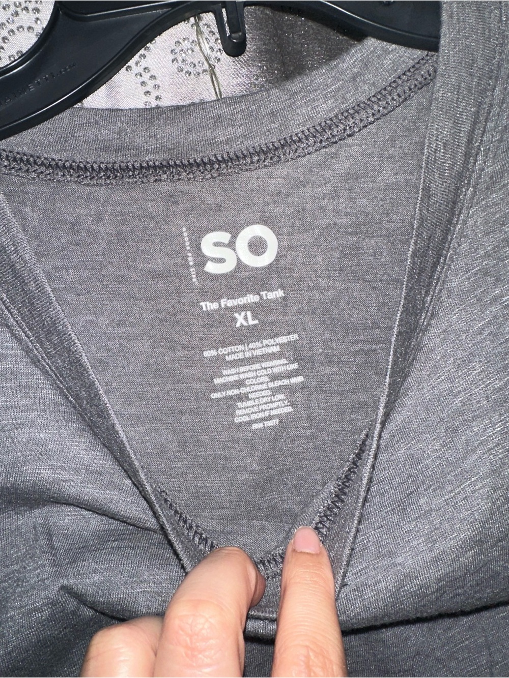 SO Women's Gray Scoop Neck Tank Top